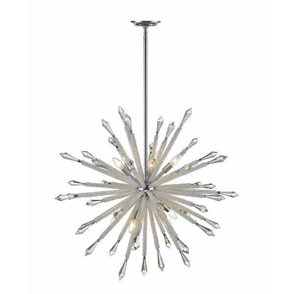 Z-Lite Soleia 10 Light Chandelier, Chrome & Clear 4002-10 - main